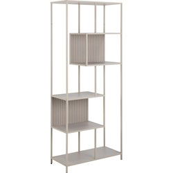 Boekenkast Grijs - 77x35x185cm - Varven