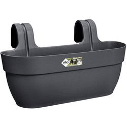 ELHO - Bloempot - Vibia Campana Easy Hanger Large - Antraciet - Buitenbalkon - L 24,1 x B 46 x H 26,5 cm