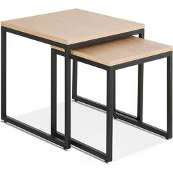 Set van 2 bijzettafels industriële stijl MOMA