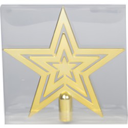 Kerstboompiek gouden ster 21 cm - kerstboompieken