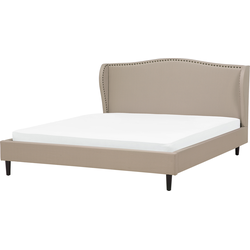 COLMAR  - Tweepersoonsbed - Zandbeige - 180 x 200 cm - Polyester