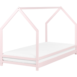 APPY - Kinderbed - Pastelroze - 90 x 200 cm - Dennenhout