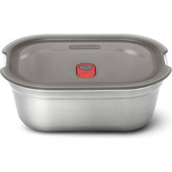 Zwart+Blum Stalen Voedseldoos Medium - 190x143x73mm - Grijs/Rood