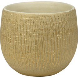 Steege Plantenpot - keramiek - beige - 15 x 13 cm - Plantenpotten