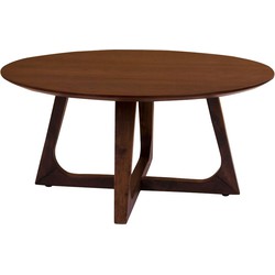 Hellerup Coffee Table - Coffee table in walnut veneer Ã˜ 75 cm