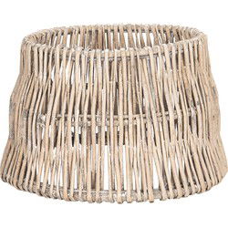 Clayre & Eef Lampenkap  Ø 25x16 cm Beige Rotan Rond Rieten Lampenkap