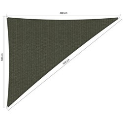 Compleet pakket: Shadow Comfort driehoek 3x4x5m Deep Grey met bevestigingsset en buitendoekreiniger