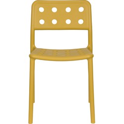 Tuinstoel Oker Kunststof - 53x46x80cm - Serra - Set van 4