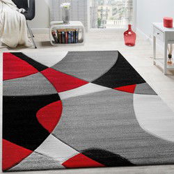 Laagpolig Vloerkleed - Diamesa - Modern - Rood - 80x300 cm