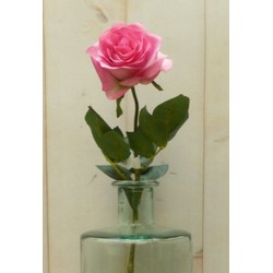 Künstliche Rose auf Stecker groß rosa - Warentuin Mix