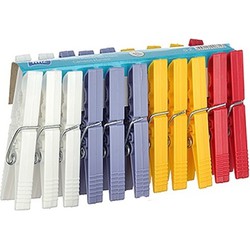 Concorde wasknijpers - 48x stuks - kleurenmix - kunststof - 7,5 cm - Knijpers