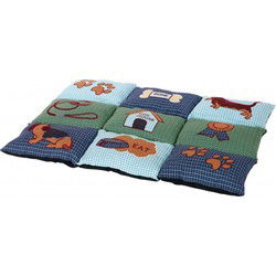TRIXIE HONDENKUSSEN PATCHWORK BLAUW / GROEN 80X55 CM