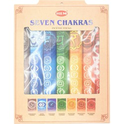 Cadeauset Hem Wierrook 7 Chakras geuren 20 sticks per geur - Wierookstokjes