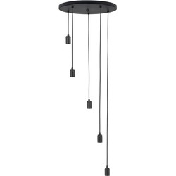 Highlight - Hanglamp - Hanglamp - E27 - 45 x 45  x  160cm - Zwart