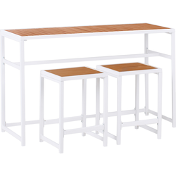 AVETRANA - Tuinset 2-zits - Wit/Lichthout - Staal