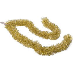 Gerimport Kerstboomslingers - goud / sneeuw - folie - 180 x 7 cm - Kerstslingers