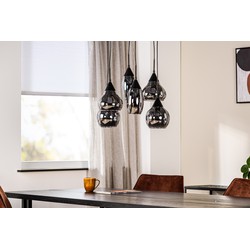 Hoyz Collection - Hanglamp - 6-lichts - 45x45x120 - Bruin