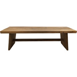 HSM Collection-Rechthoekige Bank-140x35x45-Naturel-Teak