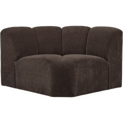 WOOOD Mojo Bank Hoekelement  - Ribstof - Bruin - 75x68x77