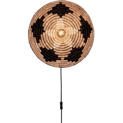 Wandlamp Andros - Naturel/Zwart - Ø45cm