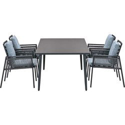 Garden Impressions Brendon tuinset 5-delig - Senna tuintafel 180x100 cm