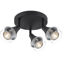 Home sweet home LED opbouwspot Vaya rond 3L - zwart