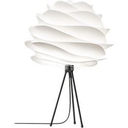 Carmina Medium tafellamp white - met tafel tripod zwart - Ø 48 cm