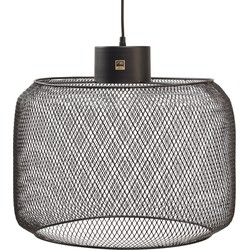 PTMD Mesh Black iron hanging lamp round S