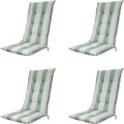 Madison -  Tuinstoelkussen Hoge Rug Banda kaki - Ca. 123x50 cm - Set van 4