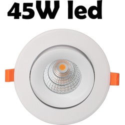 Grote 45W LED dimbare inbouwspot 5 jaar garantie 193 mm buitenmaat