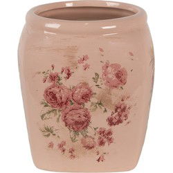 Clayre & Eef Bloempot Roze Keramiek Bloemen