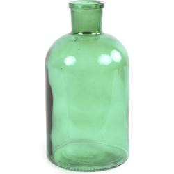 Countryfield vaas - mintgroen - glas - apotheker fles - D14 x H27 cm - Vazen