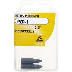 Bitjes pozidrive pzd-1 2 st.