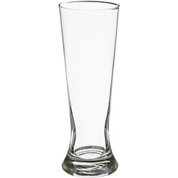 Set van 4x stuks bierglazen transparant 370 ml - 7 x 21 cm - Bierglazen