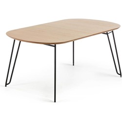 Kave Home - Novac ovale uitschuifbare eettafel 140 (220) x 90 cm