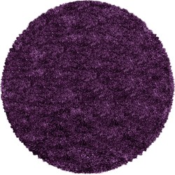 Tapijtenloods Pearl Soft Rond Hoogpolig Vloerkleed Paars / Lila- 80 CM ROND