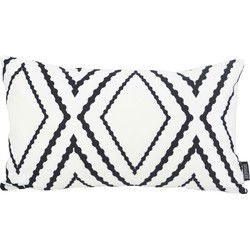 Sierkussen Yana White Long | 30 x 50 cm | Katoen/Polyester