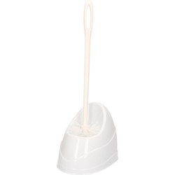 Witte toiletborstels/wc-borstels met houder kunststof 45 cm - Toiletborstels