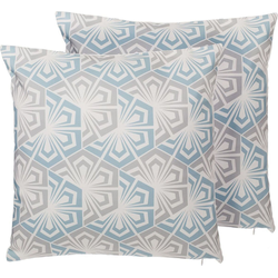 PRIMROSE  - Sierkussen set van 2 - Lichtblauw - 45 x 45 cm - Polyester