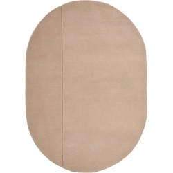 Kave Home - Cosima ovaal wollen tapijt in beige Ø 160 x 230 cm