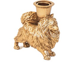 HV Pomeranian Candle Holder - Gold - 11,7x5,5x12cm