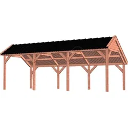 Trendhout douglas kapschuur De Deel, 750 x 340 cm