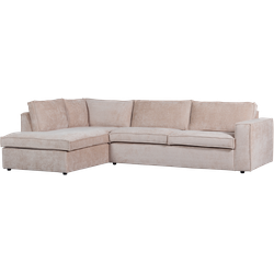 WOOOD Hoekbank Links Hajo - Chenille - Sand - 84x283x197