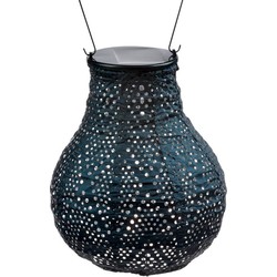 Lumiz Solar Buitenlampion Ikat Bulb - Solar Tuinverlichting - 16 cm - Petrol