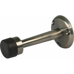AMIG Deurstopper/deurbuffer - 75mm - muurbevestiging - antiek messing - Deurstoppers
