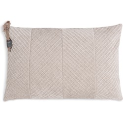 Knit Factory Beau Sierkussen - Beige - 60x40 cm - Inclusief kussenvulling