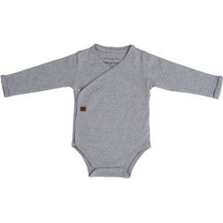 Baby's Only Rompertje lange mouw Melange - Grijs - 50 - 100% ecologisch katoen