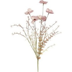 Roze papaver/klaproosjes kunstbloemen takken 53 cm decoratie - Kunstbloemen