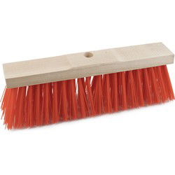 Sorex Bezemkop - straatbezem - hard - kunststof haren - 32 cm - tuin - Bezem