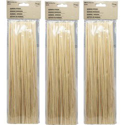 Sateprikkers - 300x - 30 cm - bamboe hout - spiezen - prikkers - bbq of grill spiesjes - prikkers (sate)